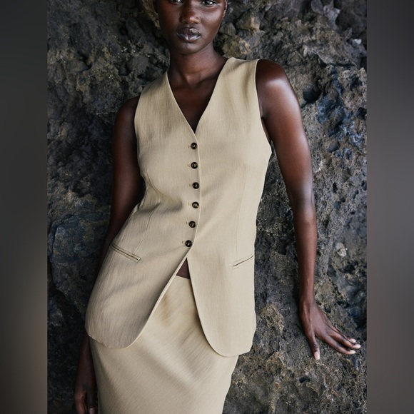 NWT H&M Viscose Blend Suit Jacket Vest size small - Picture 5 of 7